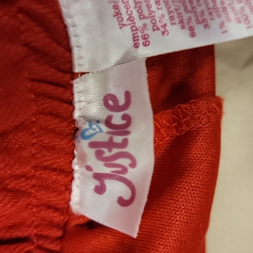 🎓kids Justice School Skirt Sz 6 Red Plaid Skort - Picture 6 of 10